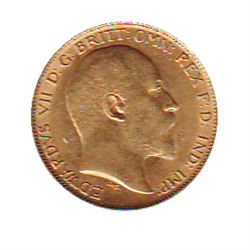 Great Britain Gold 1/2 Sovereign 1910 EF-40.
