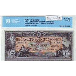 The Canadian Bank of Commerce, 75-16-04-12b, 1917, $10.00 note, Aird Logan, serial A183958, CCCS EF-