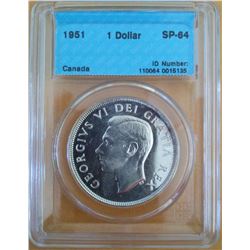 Silver dollar 1951, CCCS SP-64.