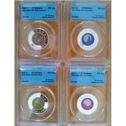 5 dollars 2011 Full Hunter's Moon CCCS PF-70, Full Buck Moon CCCS PF-70, 2012 Full Wolf Moon CCCS PF