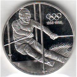 Austria: 200 Schillings 1995, Olympic Centenary, Skier, KM # 3027. Proof coin containing 0.9937 oz A