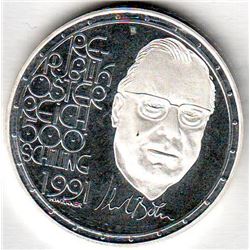 Austria: 500 Schillings 1991, Karl Bohm, Building, KM # 3002. Proof coin containing 0.7125 oz ASW.