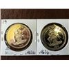 Image 1 : Bahamas: 2 x 1 dollar 1976 & 1977,Commonwealth. KM # 65a. Pr-66 unc, containing ,9272 oz ASW. Lot of