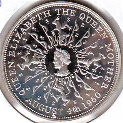 Great Britain: 25 new pence 1980, Queen Mother's 80th Birthday, KM # 921a. Proof coin containing 0.8