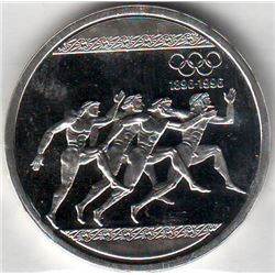 Greece: 1000 drachmes 1996, Olympics, 4 ancient runners, KM #165. Proof coin containing 1.0010 oz AS