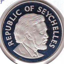 Seychelles: 25 rupees 1977, Queen's Silver Jubilee, KM # 38a. Proof coin containing 0.8356 oz ASW.