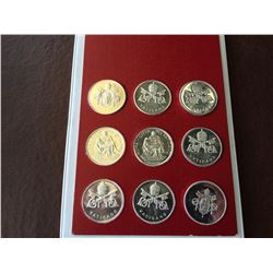 Religious Vaticano papal medals, lot of 9 silver plated