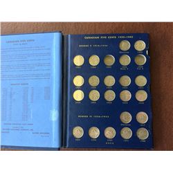 Canada 5 cents whitman album, missing 1925-1926.