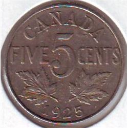 5 cents 1925 F-15, Key Date.