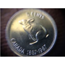 5 cents 1967 lot, 2$ face value