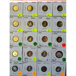10 cents Proof : 1981-1982-1983-1984-1985-1986-1987-1988-1989-1992-1993-1994-1995-1997-1999-2000-200