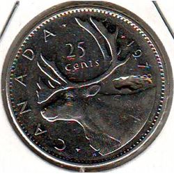 25 cents 1978 with a planchet flaw.