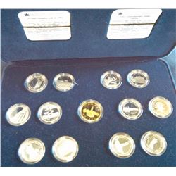 25 cents set 1992 in silver with Proof Parliament Dollar.