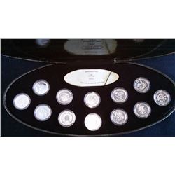 25 cents set 1999 in silver in case with box and COA.