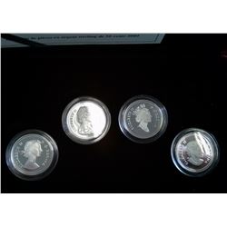 50 cents set 2004: four effigy of Queen Elizabeth II in case with original box.