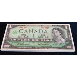 Bank of Canada: 1 dollar 1967 Commemorative, BC-45a. Lot of 50 notes.