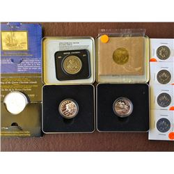 Silver dollar 1999 Proof, Canadian sport series, Two coins no # 9 & 11. Unc 1971 dollar, 4 x milleni
