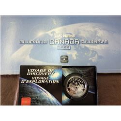1 dollar 2000 proof silver coins Voyage of discovery & Canada rare 25 cents Nestlé Millenium set