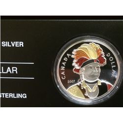 1 dollar 2007 proof silver coin: Thayendanegea enemal-effect