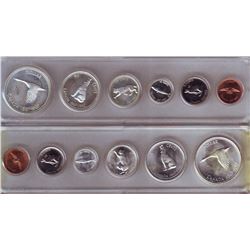 1967 Proof Like set and uncirculated set in snap on Whitman hard plastic holder.