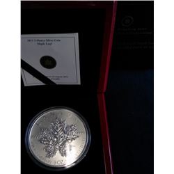 50 dollars 2013, 25th Anniversary of the Silver Maple Leaf in case with box and COA.