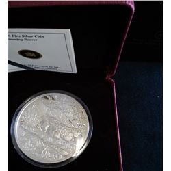 50 dollars 2014, Swimming Beaver, Proof in case with sleeve and COA.