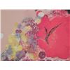 Image 2 : Maristen Signed Proof Print Abstract Red Flowers