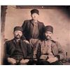 Image 2 : Antique Tintype Photo 3 Men Worker Hats 1/6 Plate