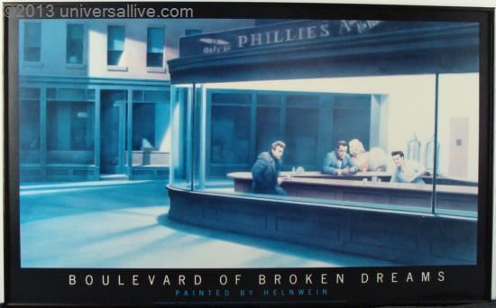 Boulevard Of Broken Dreams Helnwein Hopper Art Print