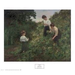 Herman Seeger Garden Art Print Flower Girls
