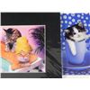 Image 2 : 2 Cute Cat Photo Prints Matted -Kitten in Mug, Massage