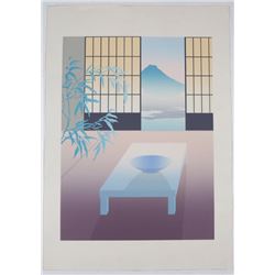 Pastel Japanese Landscape Fine Art Print Unknown Artist