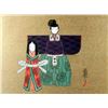 Image 2 : 2 Traditional Chinese Paintings on Gold Paper Framed