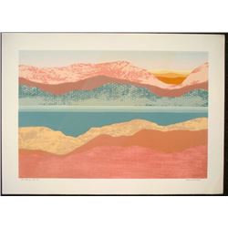 Audrey Grendahl Kuhn Signed Art Print Blue Waterway