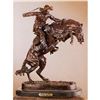 Image 1 : Bronco Buster" Bronze Sculpture by Frederick Remington, 14"x11", Foundry Made in the US