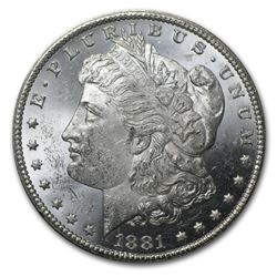 1881-cc Morgan Silver Dollar, BU MS-63