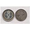 Image 2 : Great Britain 1846 and 1885  Maundy 2 Pence. AU to UNC condition.