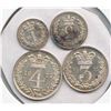 Image 2 : Great Britain 1877  Maundy Set Victoria 4-coin, EF to AU condition.  Some original lustre