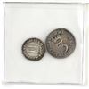 Image 1 : Great Britain Maundy 1686 2 Pence, 1689 3 Pence. VG to Fine condition