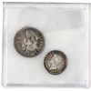 Image 2 : Great Britain Maundy 1686 2 Pence, 1689 3 Pence. VG to Fine condition
