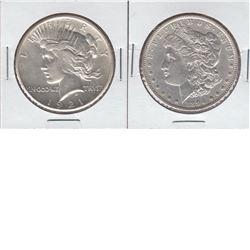 United States Silver $1 1894-O & 1921 Peace, both coins are semi key dates and are in Extra Fine Con