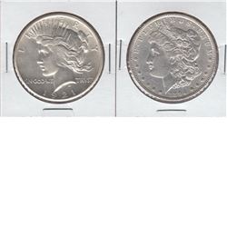 United States Silver $1 1894-O & 1921 Peace, both coins are semi key dates and are in Extra Fine Con