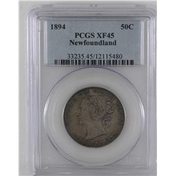 Newfoundland 50-cent 1894 PCGS EF45