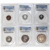Image 1 : 1937 Mirror Specimen set PCGS Certified; 1ct SP64RD, 5ct SP64, 10ct SP64+, 25ct SP64+, 50ct SP66, $1