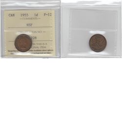 1-cent 1955 NSF ICCS Certified F-12.