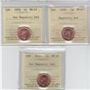 Image 1 : 1-cent 2009 Magnetic, 2009 Non Magnetic & 2010 Non Magnetic ICCS MS67 Red. All coins tied for the fi