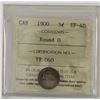 Image 1 : 5-cent 1900 round '0' ICCS EF40. Rainbow toning