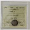 Image 1 : 5-cent 1900 round '0' ICCS VF30