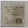 Image 1 : 5-cent 1907 silver  ICCS MS64. Golden toning.