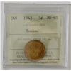 Image 1 : 5-cent 1942 Tombac ICCS certified MS65. A Bright Golden coin with flashy fields.